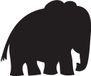 Ambiance Sticker Schoolbordsticker - uitwisbare zelfklevende muurstickers - OLIFANT - 65x75cm