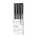 Copic Multiliner Marker, fijn, zwart, 4 stuks