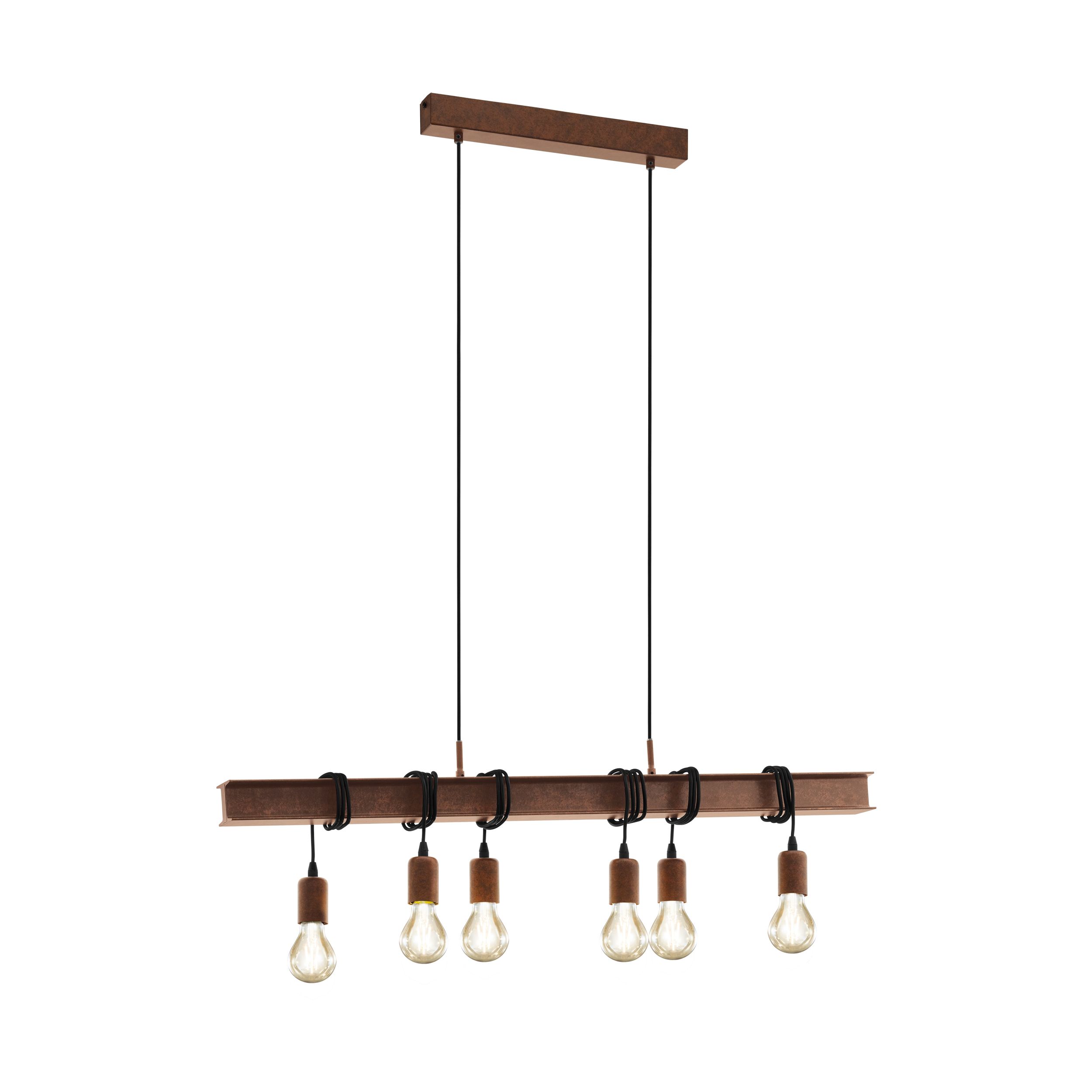 EGLO Townshend 4 Hanglamp - Antiek-Bruin - E27 - 100,5 cm