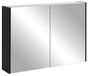 3xE living Armoire de toilette à miroir, noir, 104,6 cm
