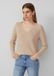 s.Oliver Pull en maille Col en V Manches longues Coton Beige