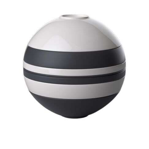 Villeroy & Boch Iconic La Boule Serveerset - Porselein - Zwart, Wit - Rond - 7-Delig