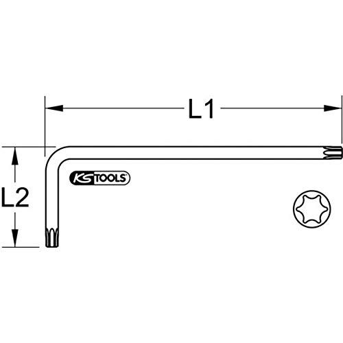 KS Tools KST-151.4283 kogelkop-TX-hoeksleutel, T80, magenta rood, XL