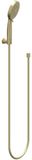 IVY Handdoucheset - 3-Standen Handdouche - Verstelbare Wandsteun - Doucheslang 120 cm - Geborsteld Mat Goud PVD