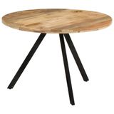 VidaXL Eettafel 110x75 cm Bruin en Zwart
