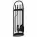 vidaXL 5-delige openhaardgereedschapset Zwart Metaal 23x15x66 cm