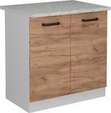 Vicco R-Line Wastafelkast – 80 cm WB Marmer Krachtige eik goud