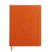 RHODIA 117714C - Soepel Schrift Tangerine - A4+ - 22 x 29,7 cm - Gelijnd - 160 Afscheurbare pagina's - Clairefontaine Ivoor Papier 90 g/m² - Leeslint, Elastieksluiting - Imitatieleer