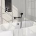 Brauer Brauer Gunmetal Edition inbouw badkraan met ronde handdouche gunmetal
