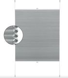 Happyment Luxe Wabenrolgordijn – 70x130 cm – Grijs – Lichtdoorlatend en isolerend – Montage zonder boren – Polyester
