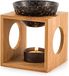 pajoma Geurlamp Fire van bamboe/keramiek, L 12 x B 12 x H 12,5 cm