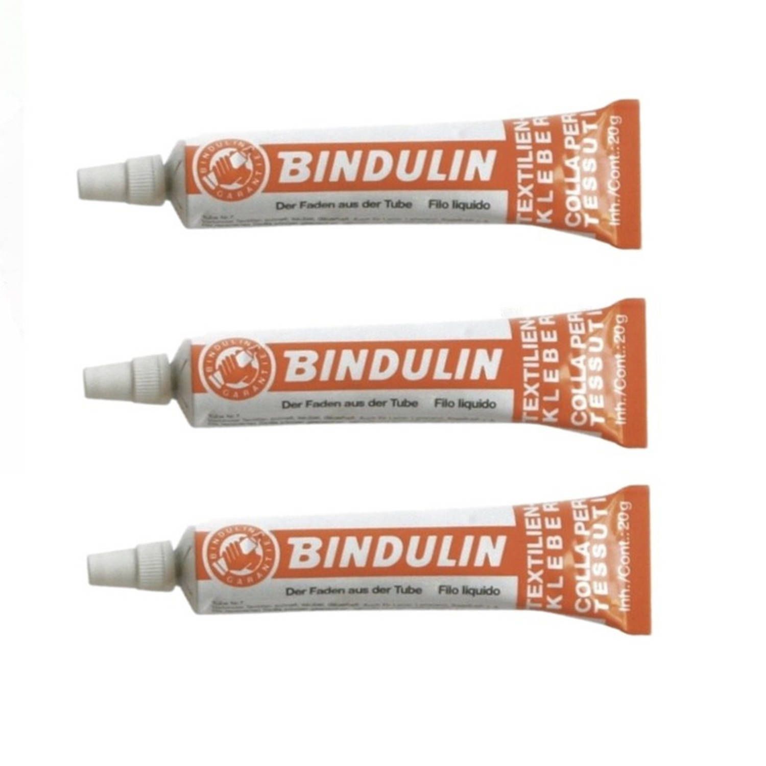 Rayher Hobby Set van 3x kleding/textiel lijm 17,5 gram - Lijm voor leer/linnen/zeildoek in tube