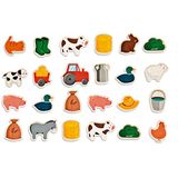 Janod 24 Farm Magnets - Farm Animals - Wooden Toy - Magnetic Educational Game