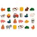 Janod 24 Farm Magnets - Farm Animals - Wooden Toy - Magnetic Educational Game