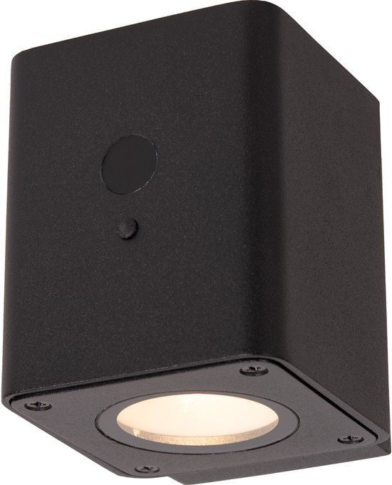 Lucide RAMIN - Wandlamp - Zonne-energie - LED Dimbaar - 1x1W 2700K/3000K - IP54 - Beweging & dag/nacht sensor - Zwart
