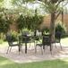 Maison Exclusive Ensemble de jardin exclusif - Table et 4 chaises, revêtus en acier noir poudré