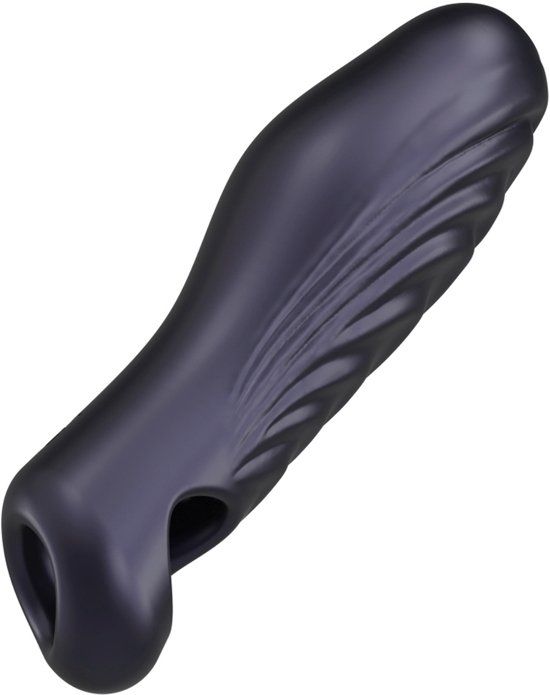 ManWan Ryzer Penis Extender en Zachte Masturbatie Sleeve - Black Plum