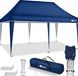 tillvex Paviljoen, 3 x 6 m, waterdicht, pop-upvouwtent, in hoogte verstelbaar, tuintent, uv-bescherming 50+, partytent met tas, blauw