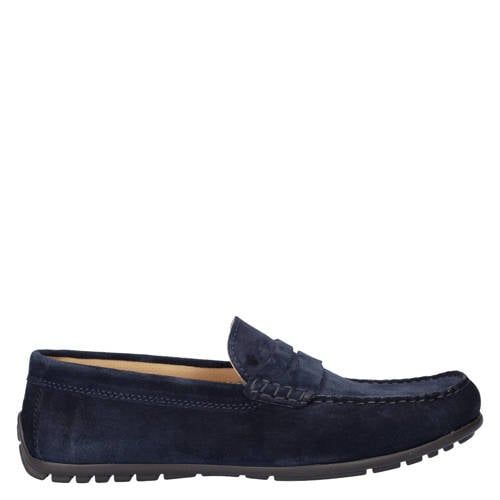 Greve Imola suède mocassins donkerblauw