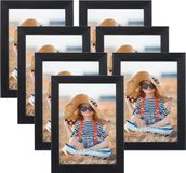 PETAFLOP Set van 7 fotolijsten 10x15 cm zwart met echt glas
