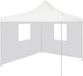 Maison Exclusive - Tente de réception professionnelle, pliable, avec 2 parois latérales, 3x3 mètres, acier, blanc