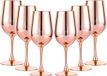 Verre à vin rouge élégant sans marque - 6 pièces - or rose
