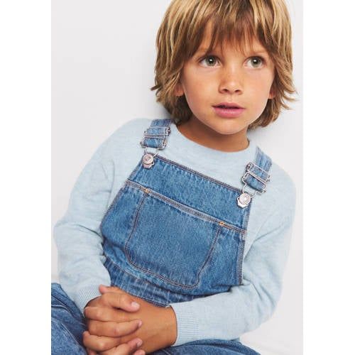Mango Kids denim tuinbroek - middenblauw
