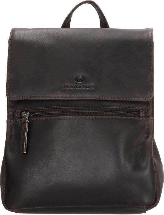 Hide & Stitches Next Navajo Rugzak - Rugtas - Premium Leder - Leren Dames Tas - Donkerbruin