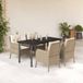 Maison Exclusive - Ensemble de jardin 5 pièces avec coin repas, coussins inclus, de couleur beige, en polyrotin