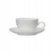 La Porcellana Bianca Set van 6 Mokken met Schotels, Wit Porselein, 100 ml
