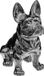 Atmosphera Bulldog Statue Silver - Decorative Statue - H22 cm