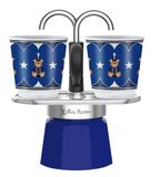 Bialetti Moka Express 2 tasses Noir, Bleu, Inox