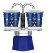 Bialetti Moka Express 2 tasses Noir, Bleu, Inox