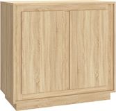 vidaXL Dressoir 80x34x75 cm bewerkt hout sonoma eikenkleurig
