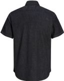 Jack & Jones Denim overhemd Regular Fit Zwart Katoen Korte Mouw Borstzak XXL