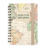 Legami Weekplanner met spiraalbinding, klein, 12 maanden, dagboek van januari 2025 tot december 2025, opvouwbare planner 2025/2026, sluiting met elastiek, laatste vak, adresboek, 8,5 x 13 cm, reizen