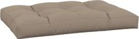 vidaXL Palletkussen 120x80x12 cm stof taupe