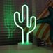 Lampe LED, lampe sur pied décorative, silhouette de cactus, vert, dimensions environ 29,5 x 14,5 x 8,5 cm