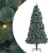 vidaXL Kunstkerstboom met verlichting en ballenset Groen 240 cm PET