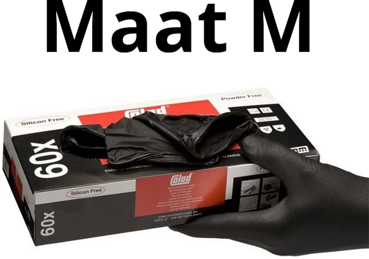 Colad Nitril Handschoenen Extra - Maat M - Doos 60 stuks