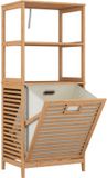 Vicco Novaro Halfhoge kast – 48.3 x 114 cm met wasmand Bamboe
