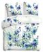 Satynlove Linge de lit, percale de coton, haute qualité, 200x220, fleurs bleues