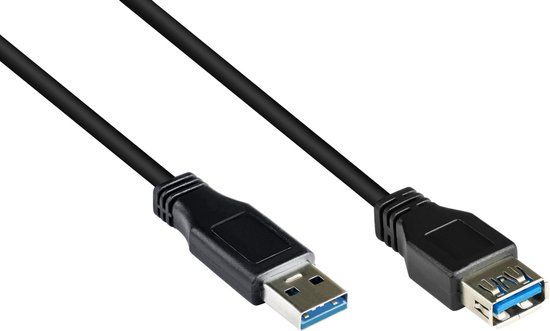 Goobay USB 3.0 Verlengkabel - 3 meter - Zwart - 93999