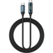 BWOO Câble de données et de charge USB-C - USB-C BO-X304 Led, 60W, 1m, Noir