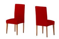 Martina Home Tunez Stoelhoes met rugleuning, polyester elastaan katoen, rood, 24 x 30 x 6 cm