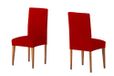 Martina Home Tunez Stoelhoes met rugleuning, polyester elastaan katoen, rood, 24 x 30 x 6 cm