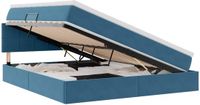 vidaXL LED-opbergbed met matras, donkerblauw, 180 x 200 cm, fluweel