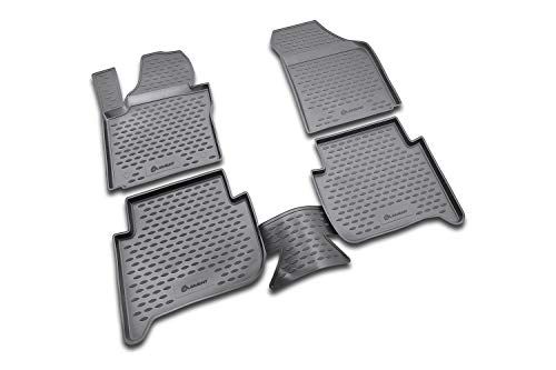 Op Element Hoogwaardige 3D-rubberen vloermatten voor Volkswagen Touran, Mk1 - Mk2 2003-2024, 5-zits, 4-delig, zwart