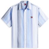 Tommy Jeans TJM RLX Stripe SS SH DM0DM22789 C3Q Sweet Blue Stripes Chemise Homme Taille XXL