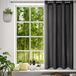Eurofirany 418650 Sheer Black Polyester Grommet Curtain